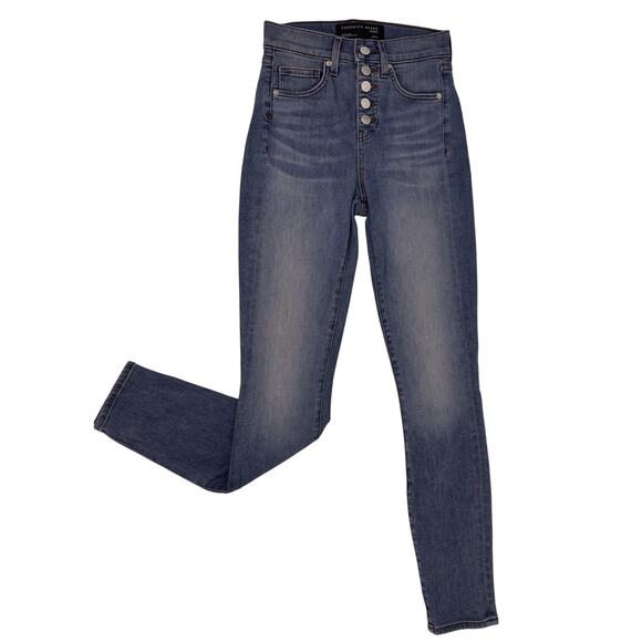 Veronica Beard Women's Maera High Rise Button Fly Skinny Jeans Size 23 EUC - Picture 1 of 11